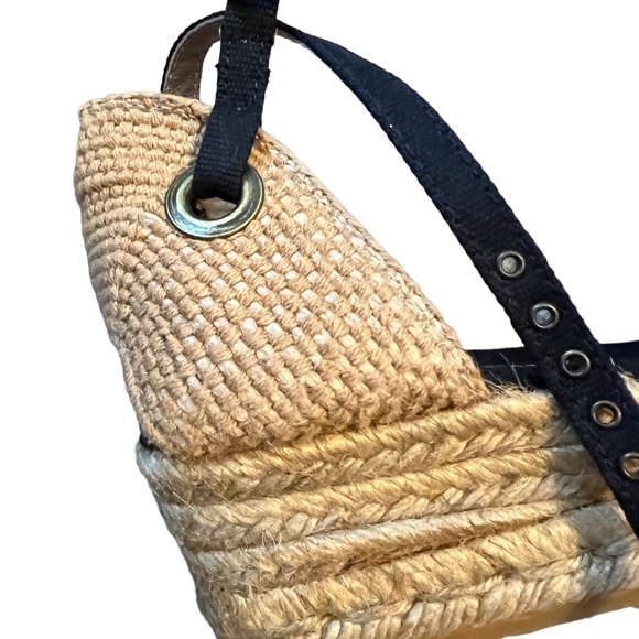 VISCATA Gava Canvas Wedge Handmade 2 ½” Heel Women's Sandals, Size 39/8 - Picture 11 of 14